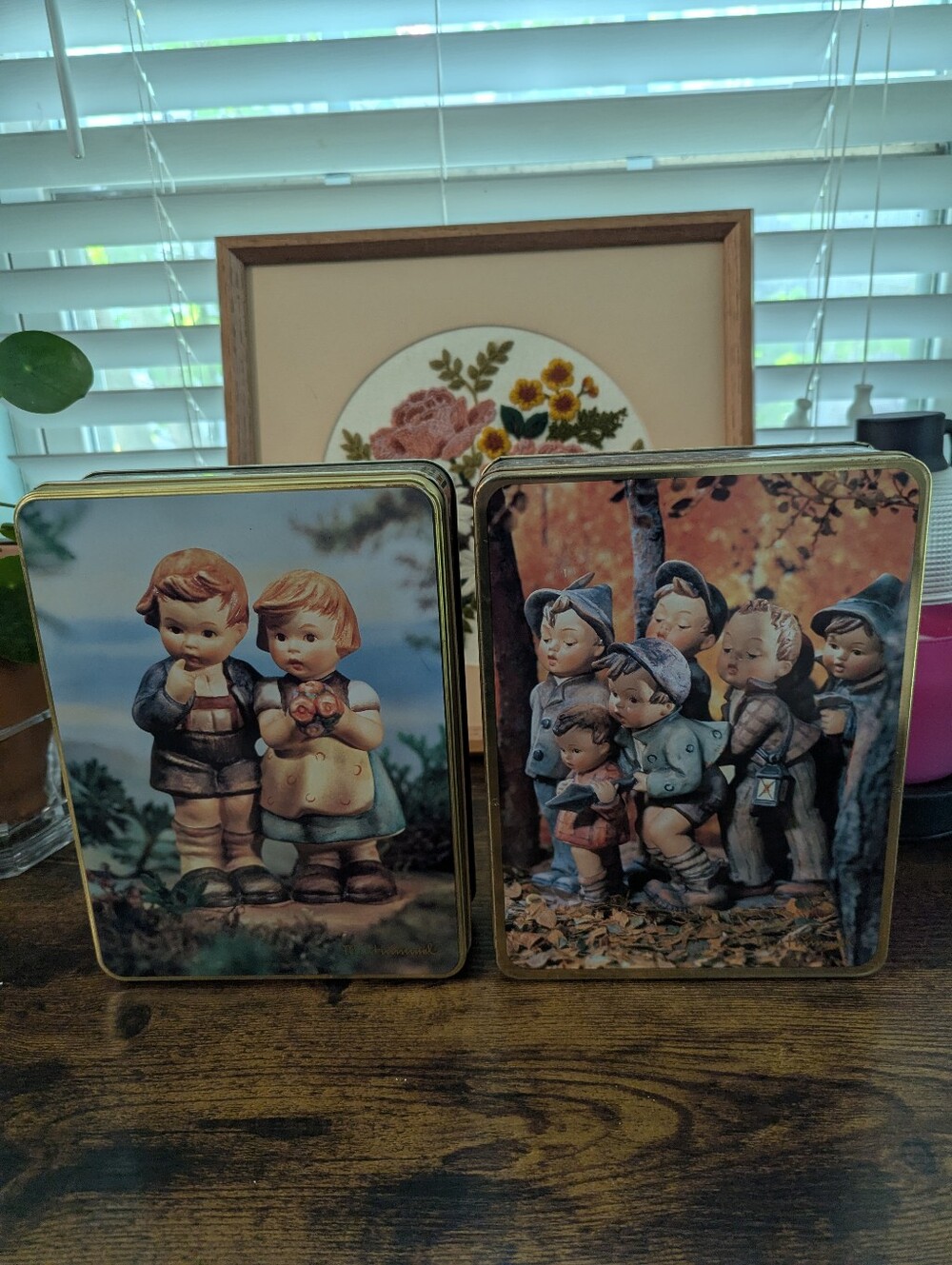 Vintage M.J. Hummel Collectible Metal Tins - Set of 2 (1993)